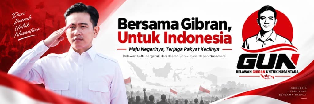 Relawan GUN bersama Gibran Rakabuming Raka